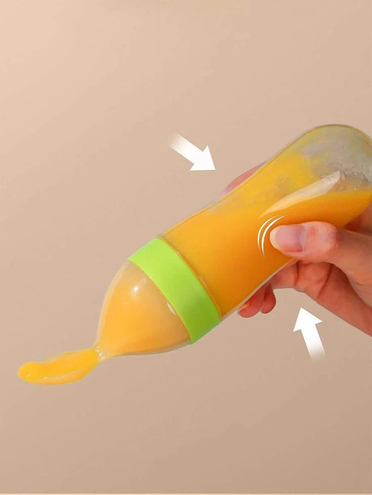 BPA-Free Baby Spoon Feeder Bottle | Soft Silicone | Easy Feeding