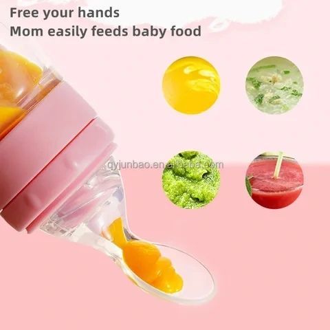 BPA-Free Baby Spoon Feeder Bottle | Soft Silicone | Easy Feeding