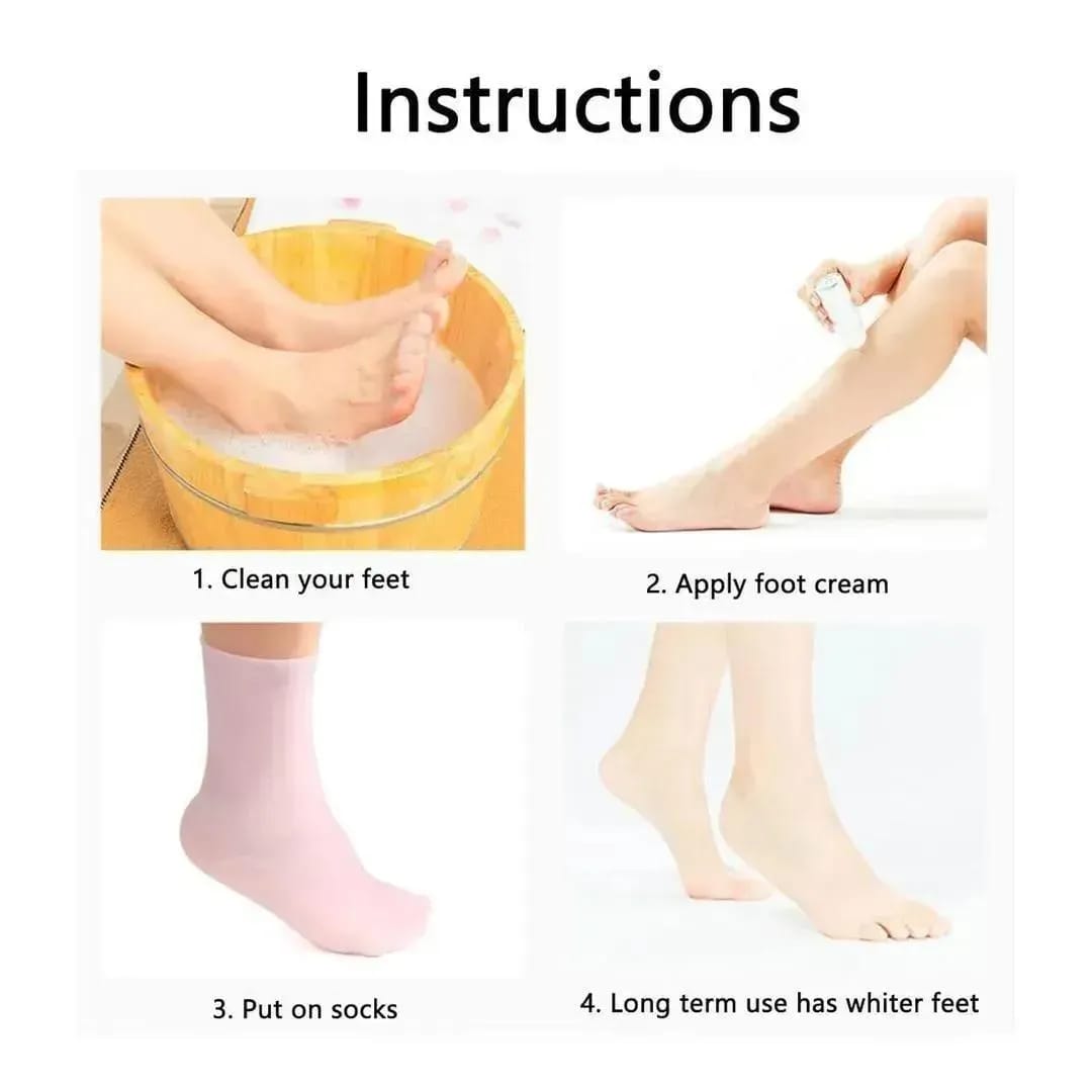 Women's Silicone Anti Crack Heels Socks - 1 Pc Pack
